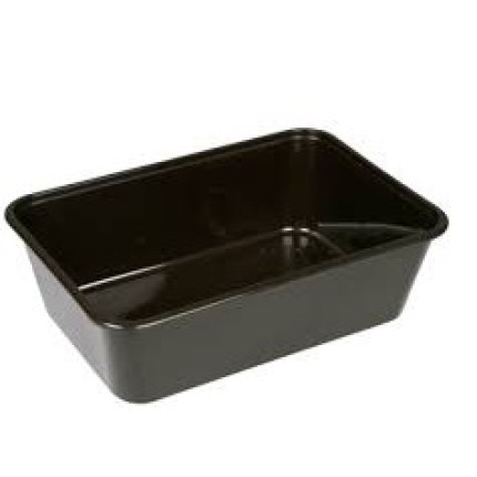 posoda za hrano, pp, 500 ml, črna, 17x12x4 cm 50/1